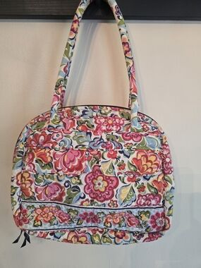 Vera Bradley Floral Quilted Tote in Pink, Yellow, Green & Blue